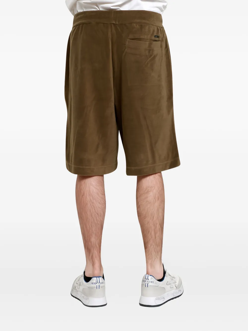 Herno Drawstring Terry Shorts In Brown
