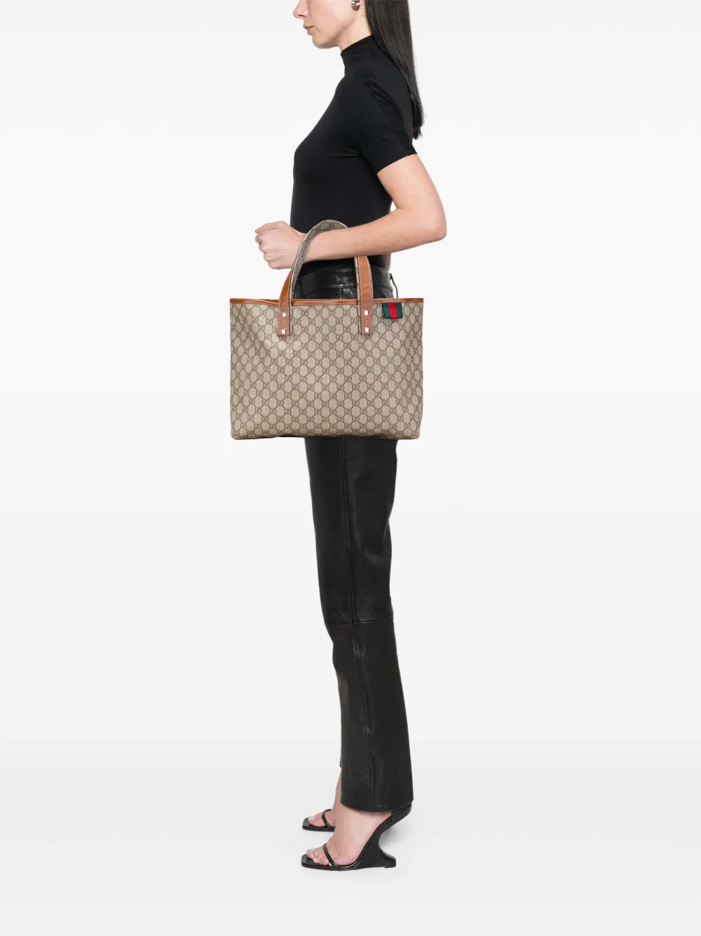 Gucci Pre-Owned 2000-2015 Medium GG Supreme Web Loop tote bag | Pre-Owned | Image 2