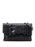 CHANEL Pre-Owned 2005-2006 Choco Bar Calfskin No. 5 Camellia CC shoulder bag - Black