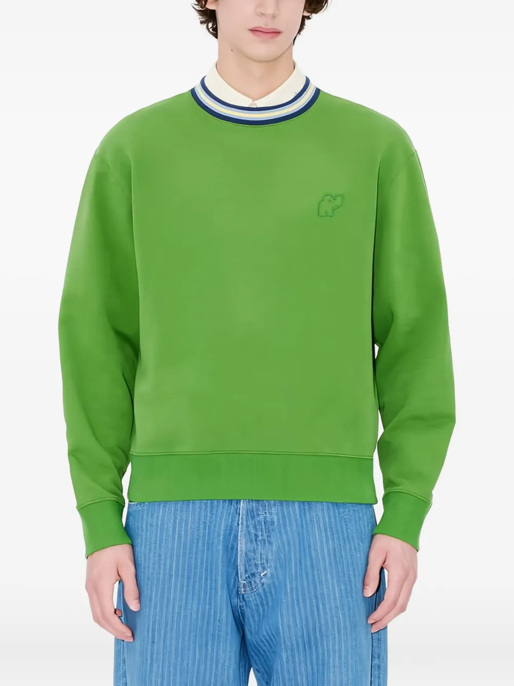 Kenzo Trui met borduurwerk en afwerking Groen