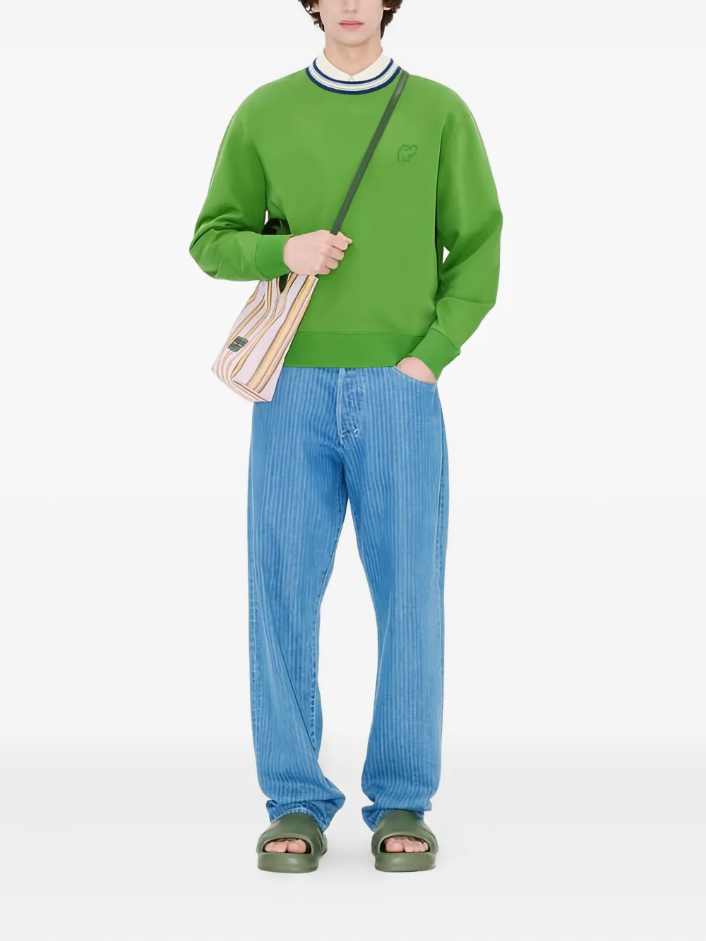 Kenzo embroidered Trimmed sweater - Groen