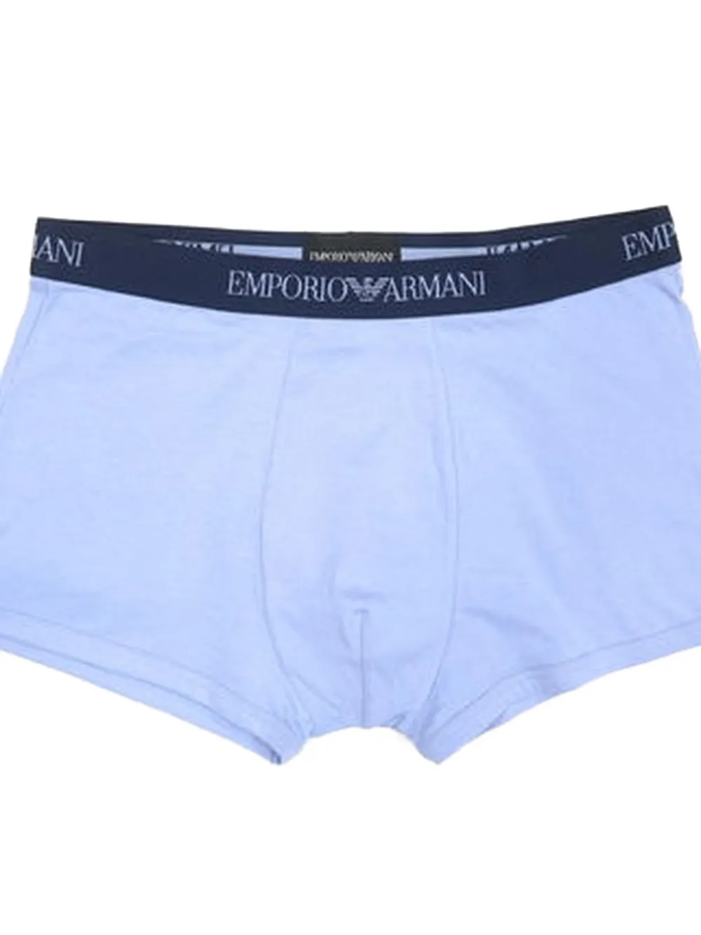 Emporio Armani Logo-waistband Cotton Boxers (pack Of Three) In Blue
