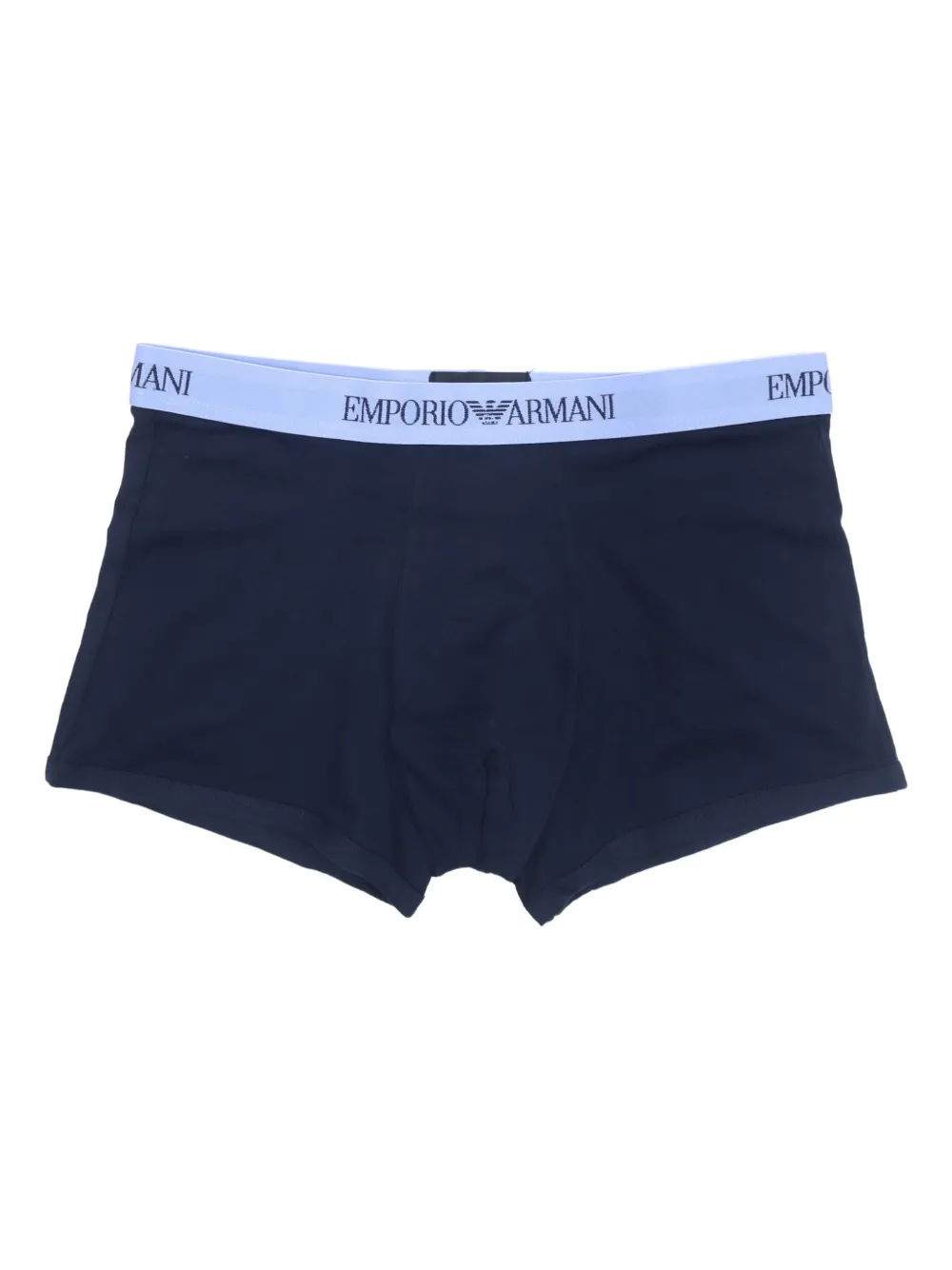 Emporio Armani Logo-waistband Cotton Boxers (pack Of Three) In Blue