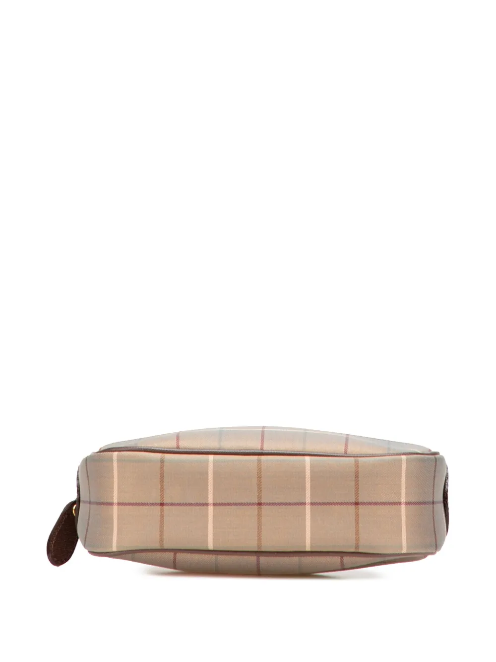 Pre-owned Burberry 20th Century Vintage Check Canvas Clutch Bag In Brown