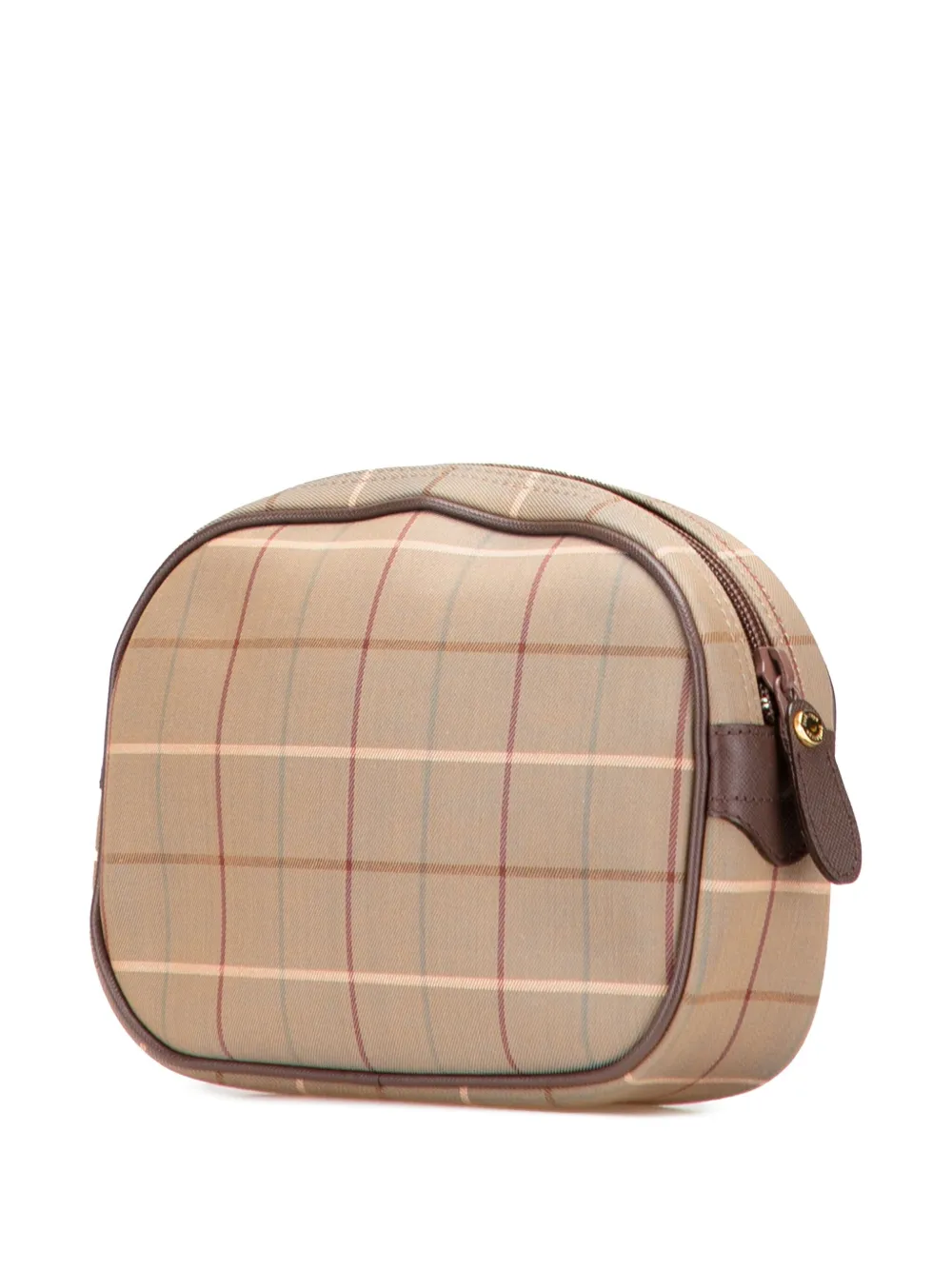 Pre-owned Burberry 20th Century Vintage Check Canvas Clutch Bag In Brown