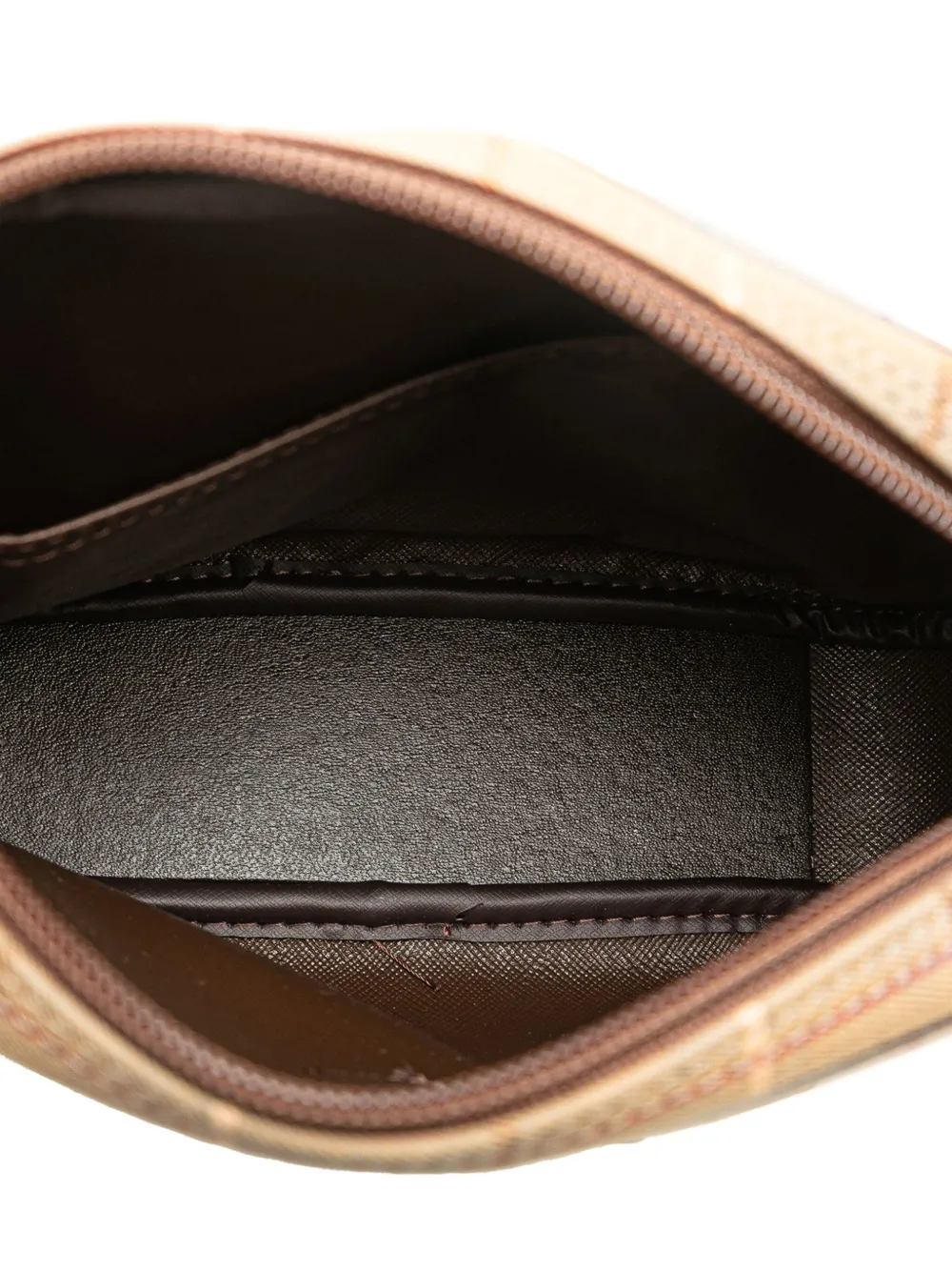 Pre-owned Burberry 20th Century Vintage Check Canvas Clutch Bag In Brown