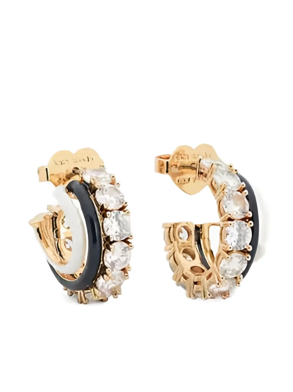 Kate Spade stone-embellished hoop earrings - Goud