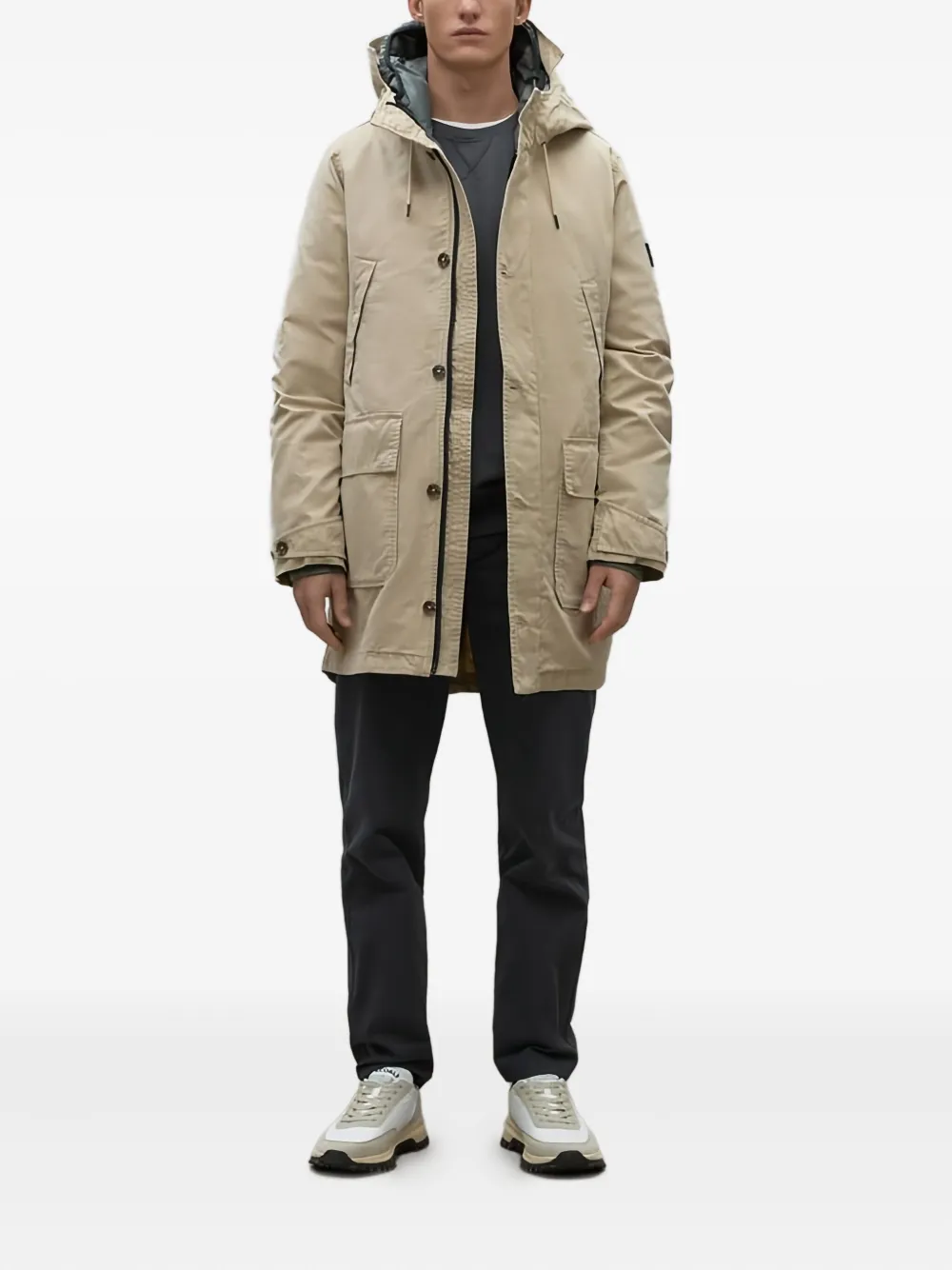 Ecoalf abrigo con capucha y botones | Parkas | Image 2