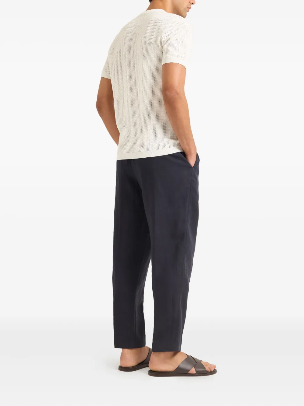 Orlebar Brown Gebreid T-shirt met textuur Wit