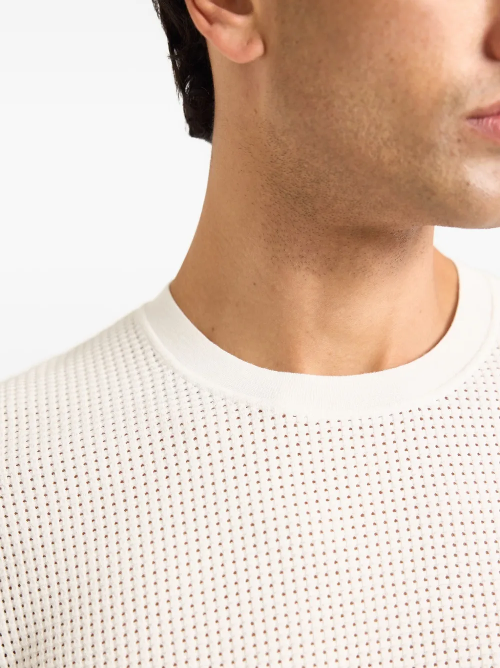 Orlebar Brown Gebreid T-shirt met textuur Wit