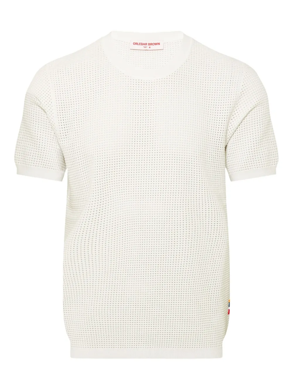 Orlebar Brown Gebreid T-shirt met textuur Wit