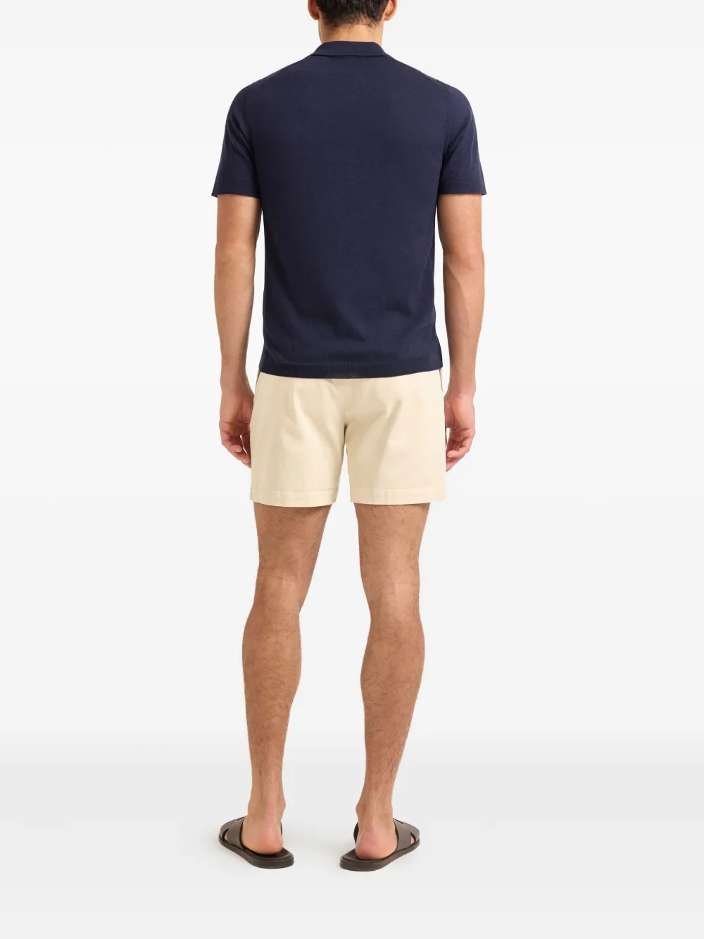 Orlebar Brown Burnham poloshirt van katoenblend Blauw