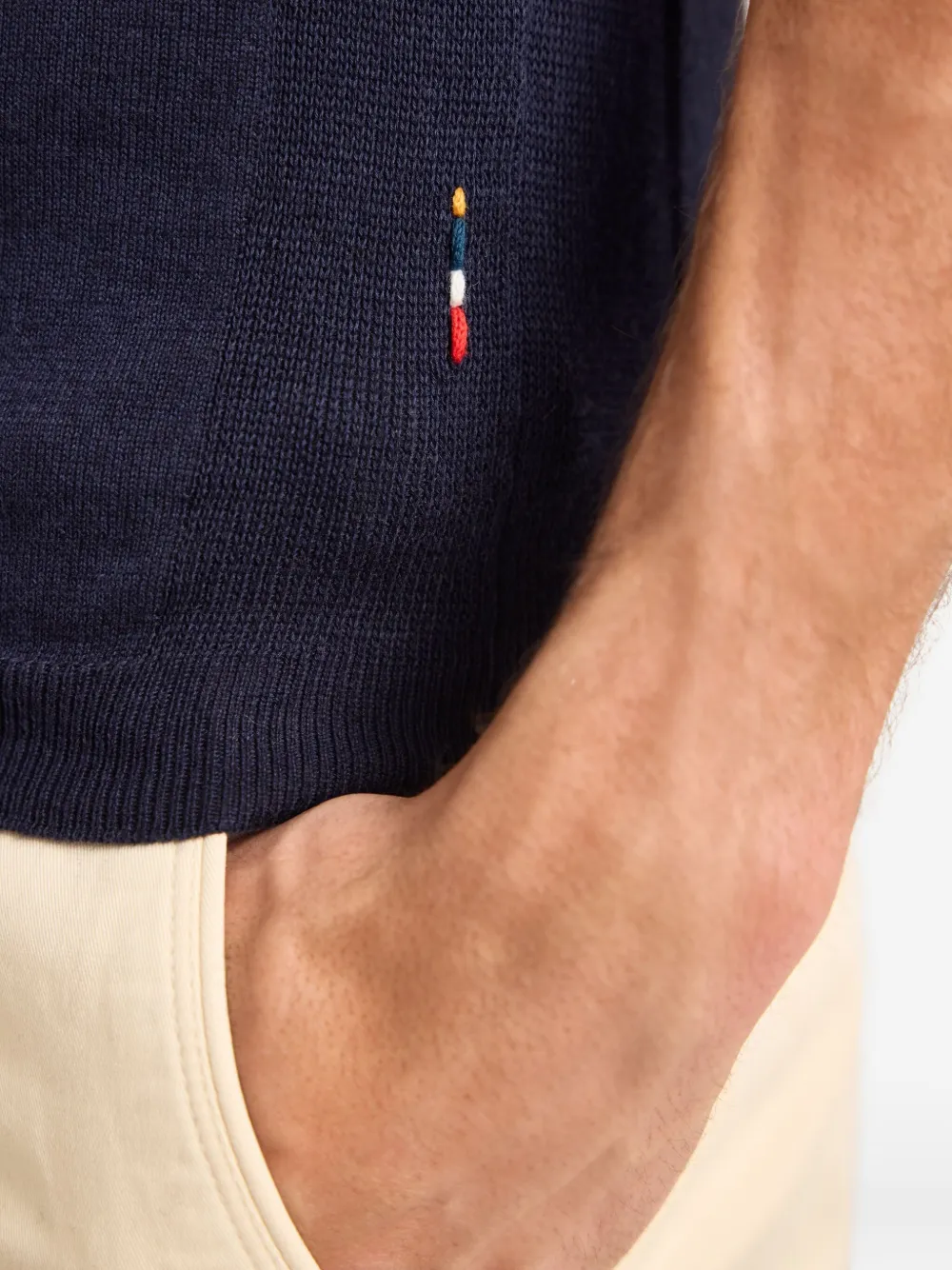 Orlebar Brown Burnham poloshirt van katoenblend Blauw