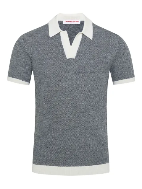 Orlebar Brown contrast-band short-sleeve polo shirt