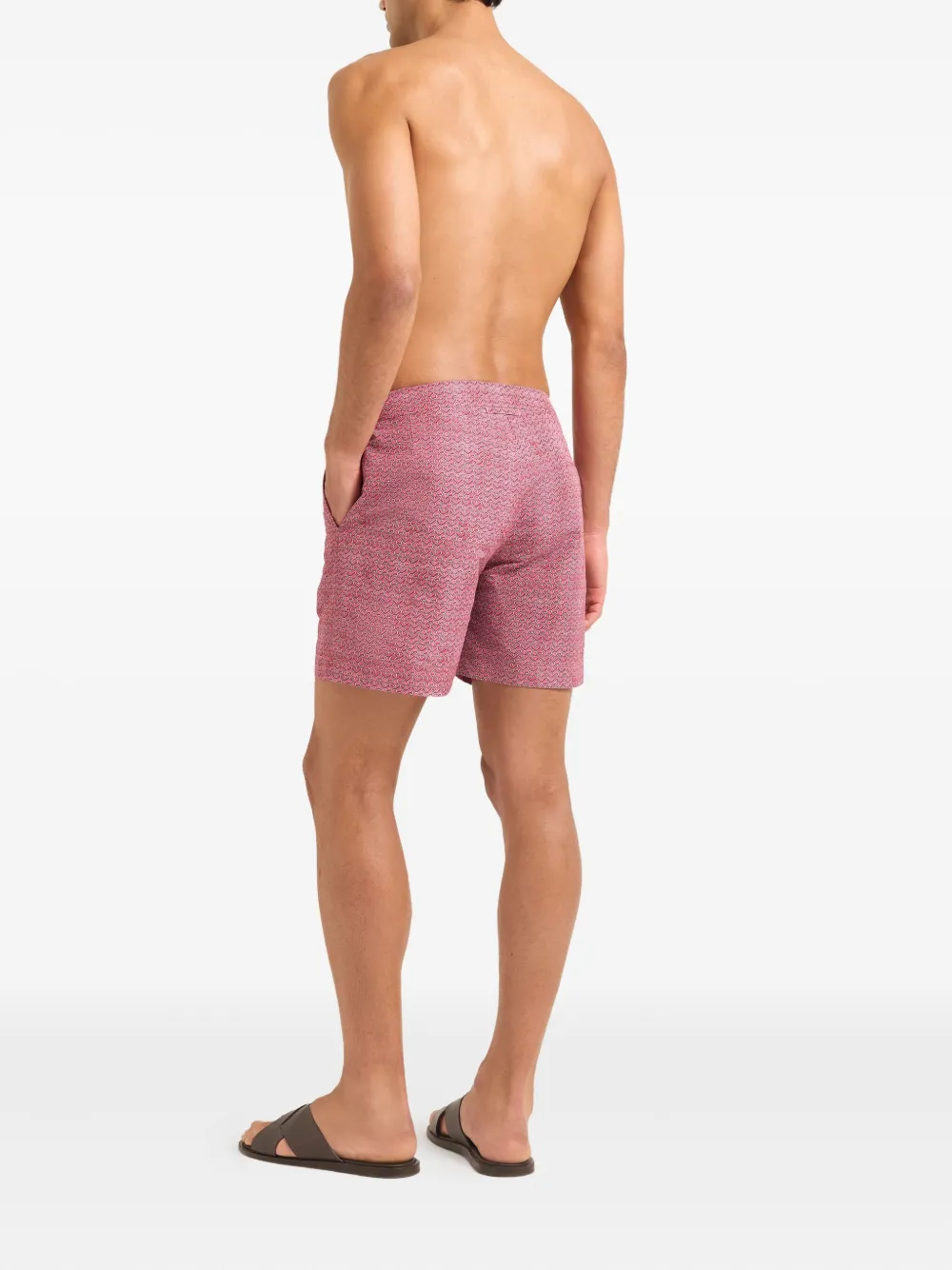 Orlebar Brown Bulldog ripcord-print swim shorts Roze