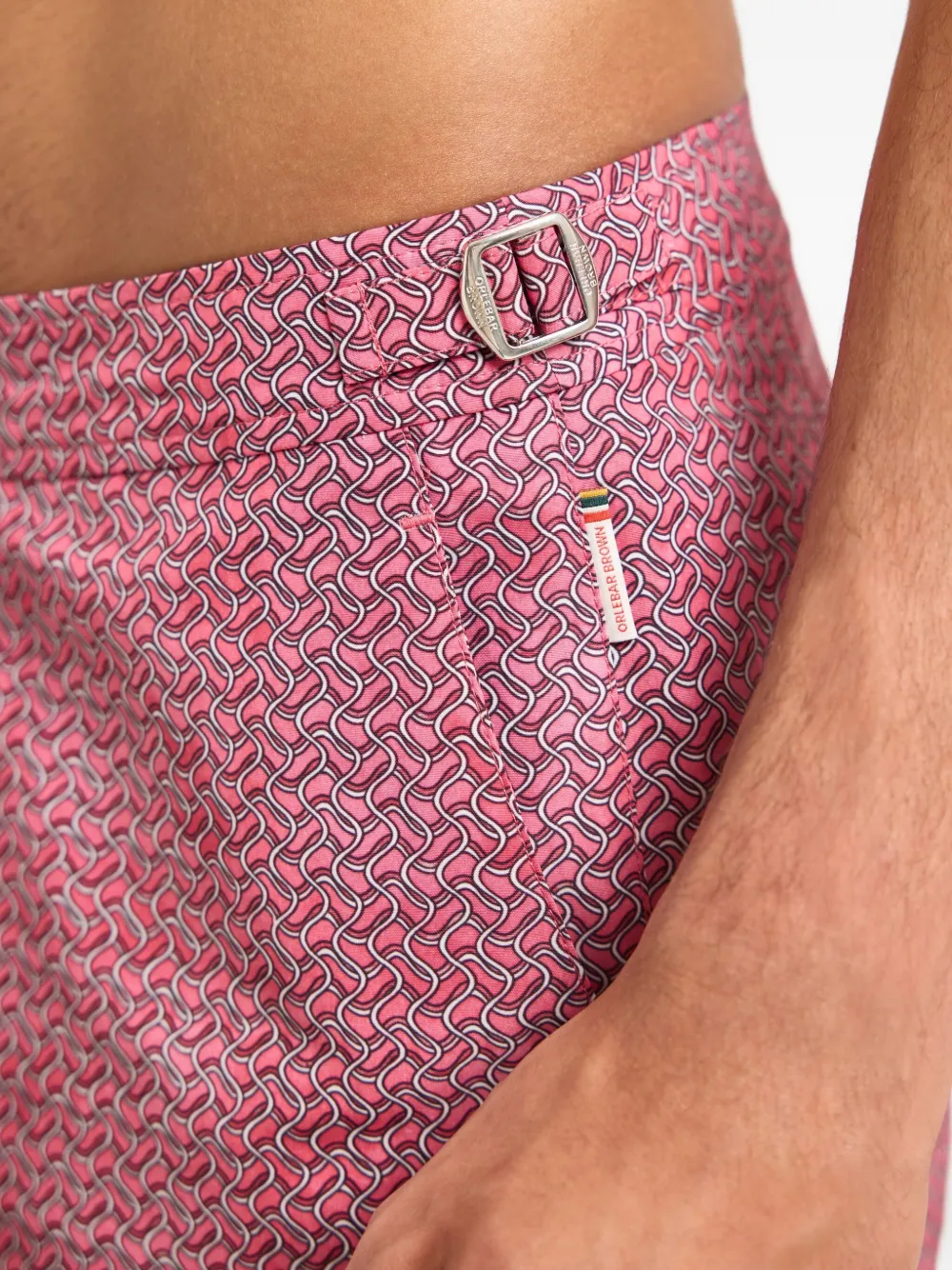 Orlebar Brown Bulldog ripcord-print swim shorts Roze