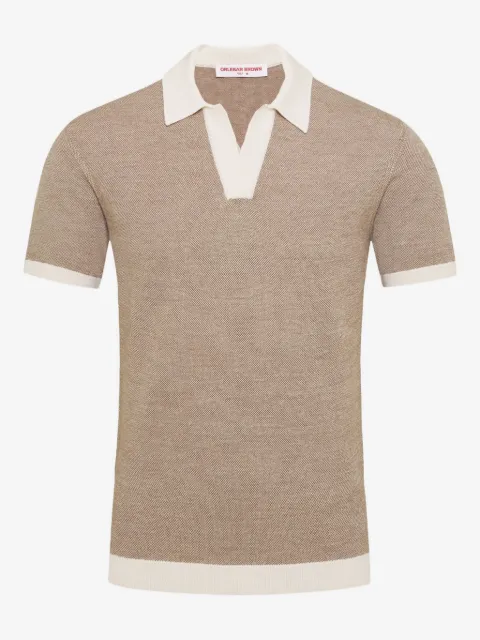 Orlebar Brown contrast-band polo shirt