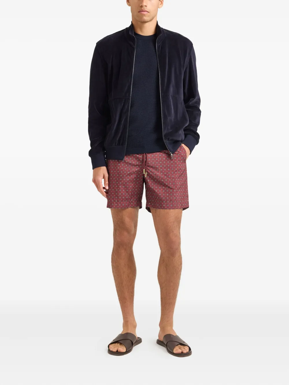 Orlebar Brown Cassian sweater met rits - Blauw