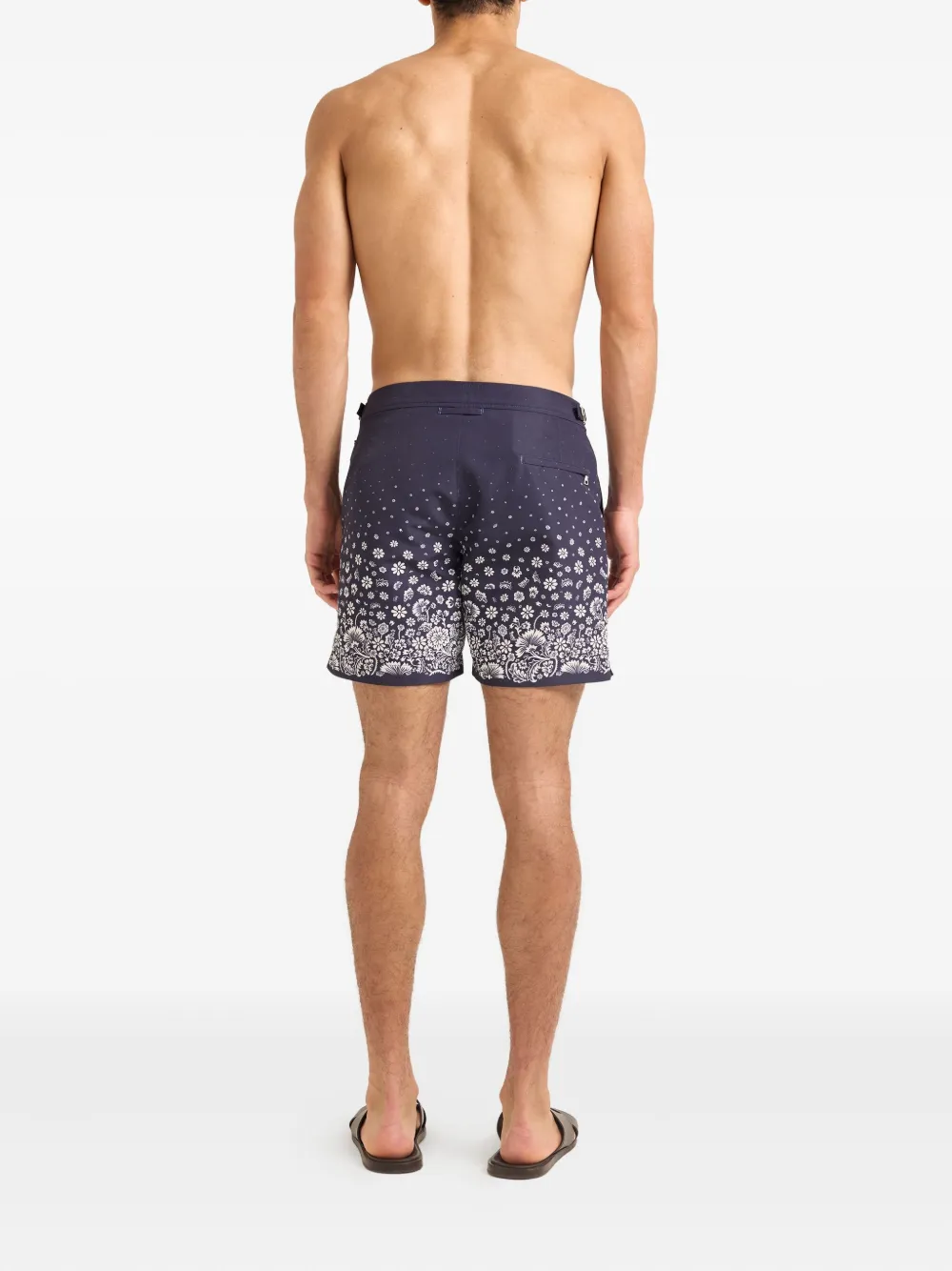 Orlebar Brown Zwembroek met bloemenprint Blauw