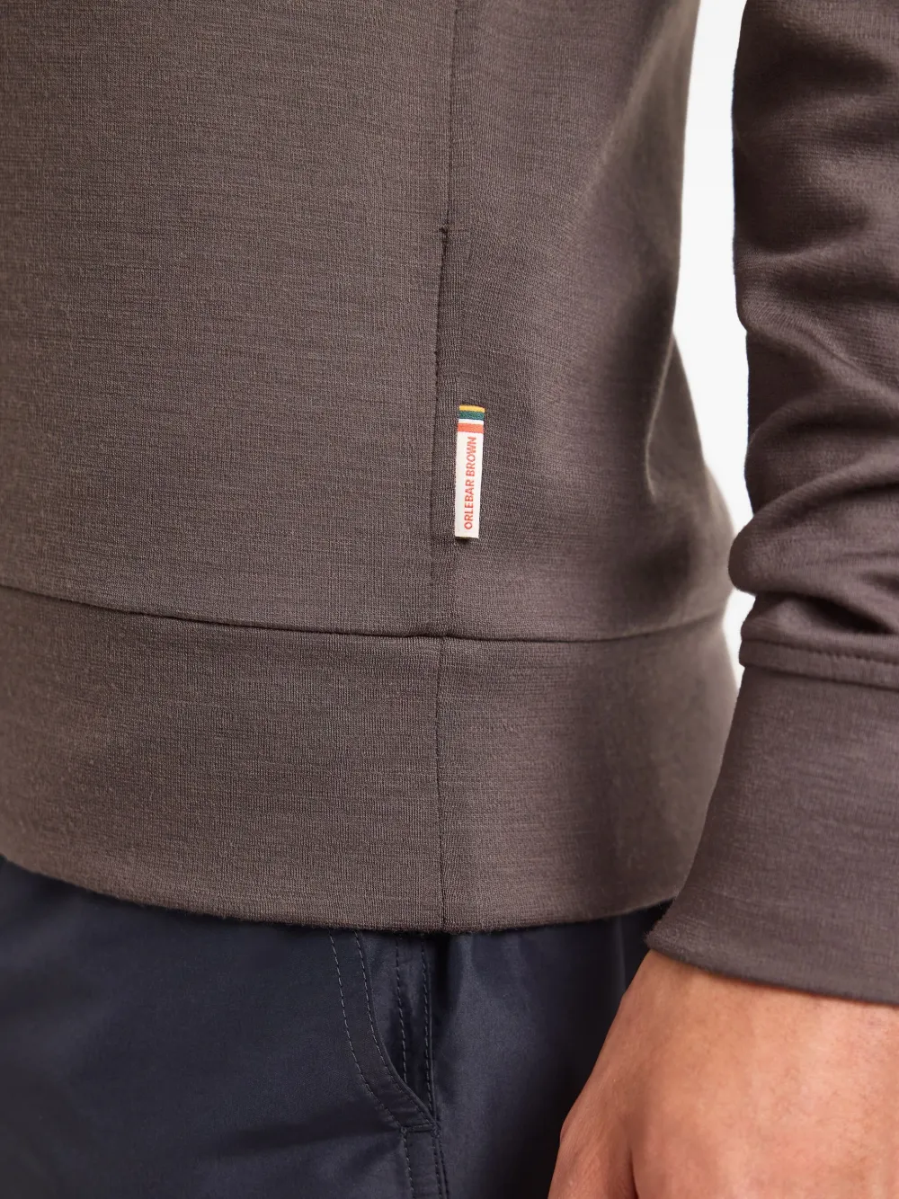 Orlebar Brown Isar Half-zip Merino Wool Sweater In Brown