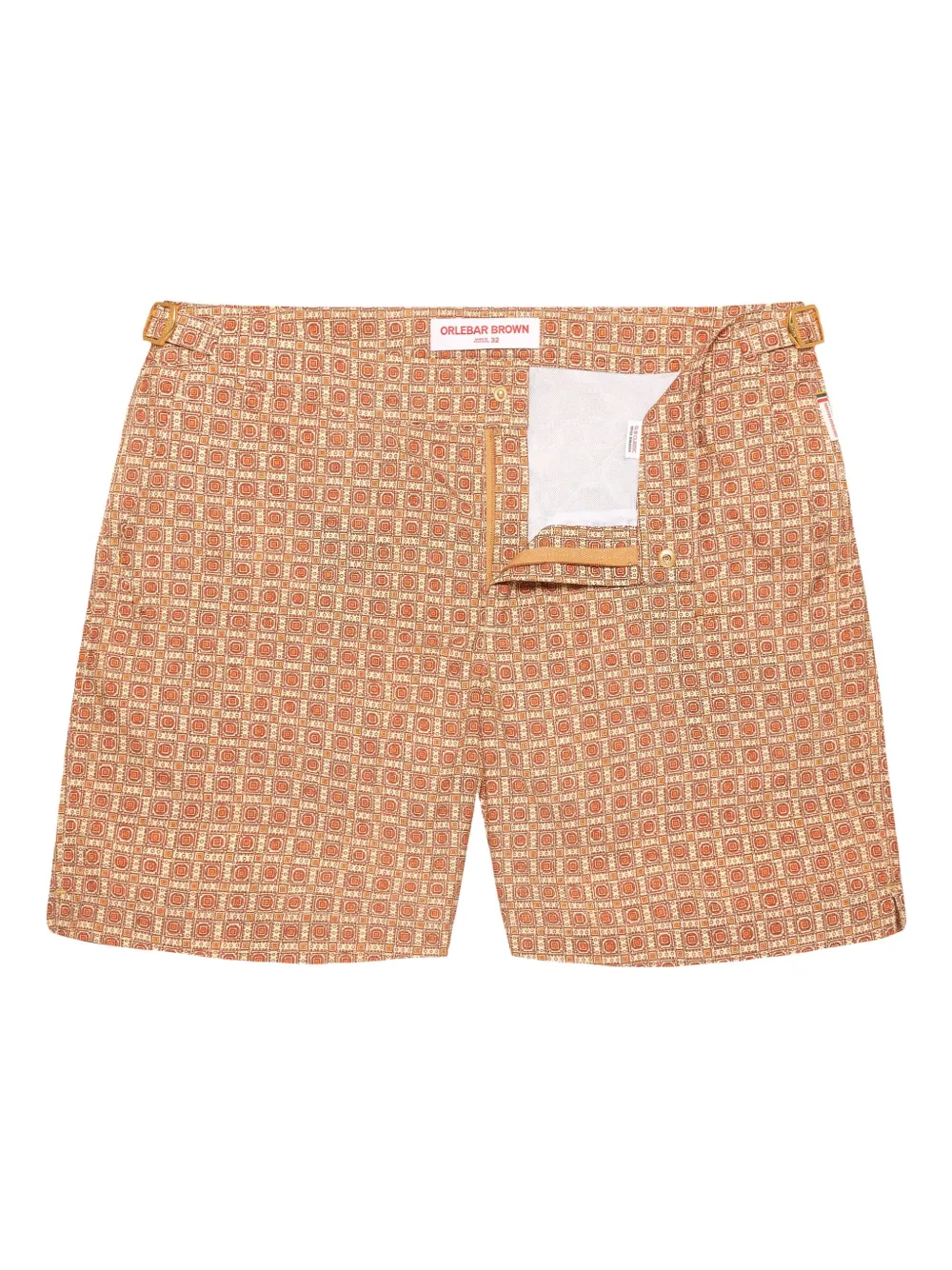 Orlebar Brown Bulldog geometric-pattern swim shorts Bruin