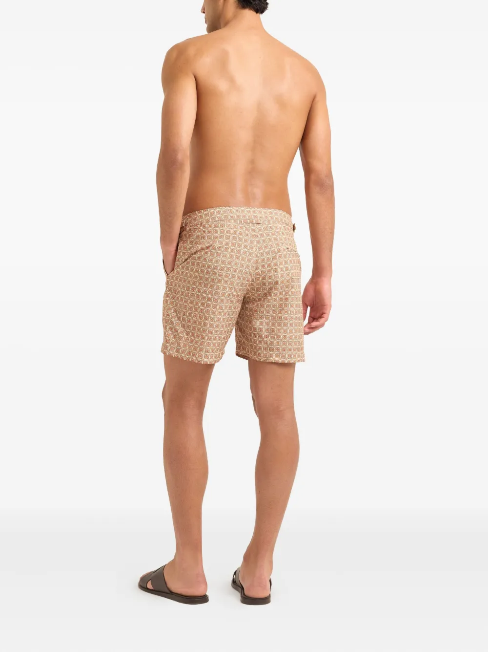 Orlebar Brown Bulldog geometric-pattern swim shorts Bruin