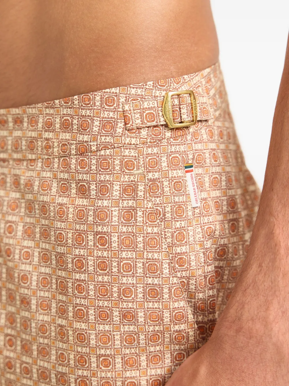Orlebar Brown Bulldog geometric-pattern swim shorts Bruin