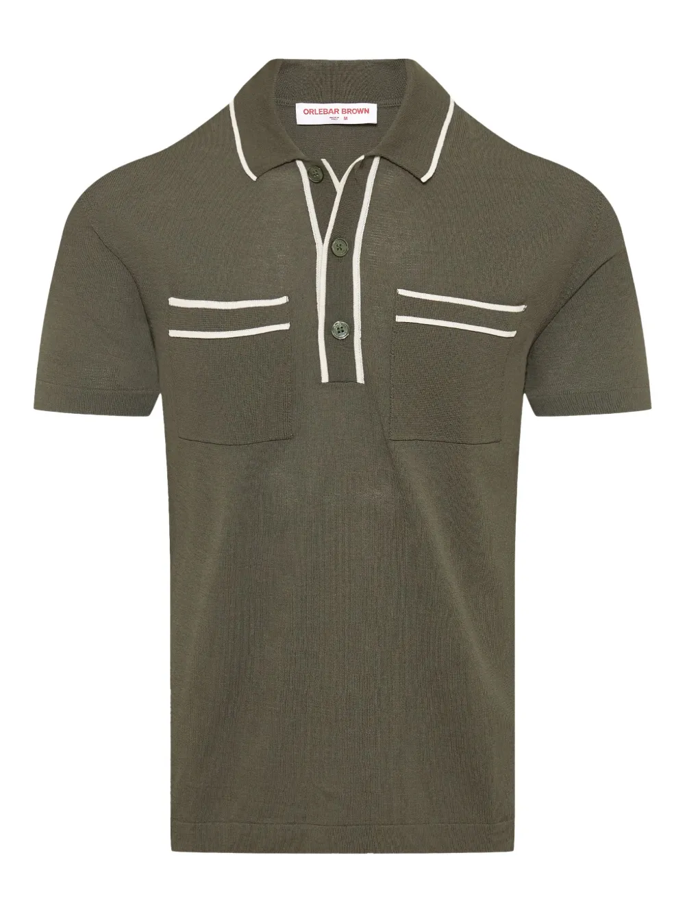 Orlebar Brown Keeling poloshirt met gebreid vlak Groen