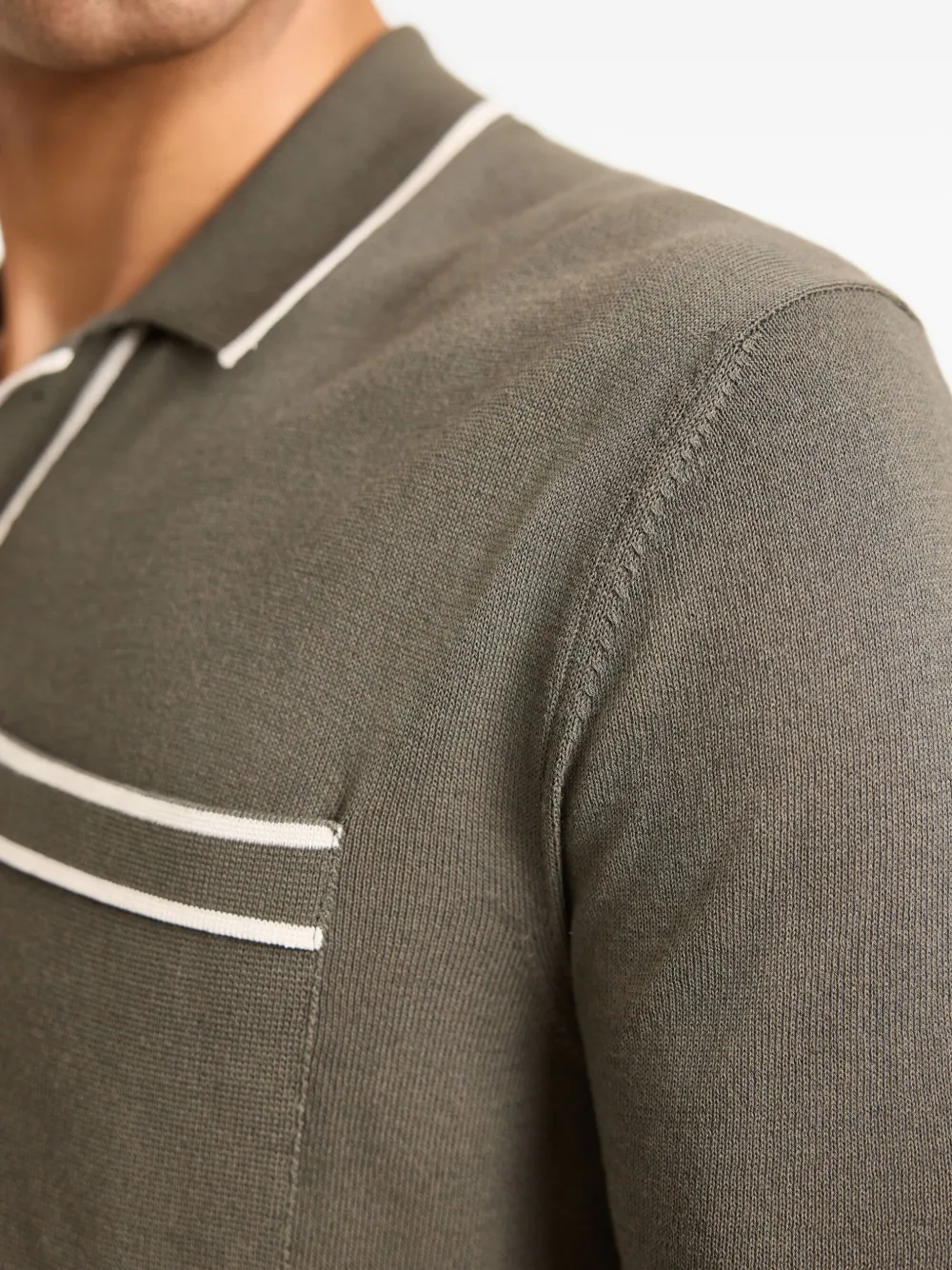 Orlebar Brown Keeling poloshirt met gebreid vlak Groen
