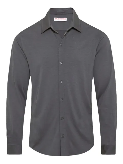 Orlebar Brown camisa manga larga con cuello de pico