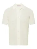 Orlebar Brown chevron-pattern crochet shirt - White