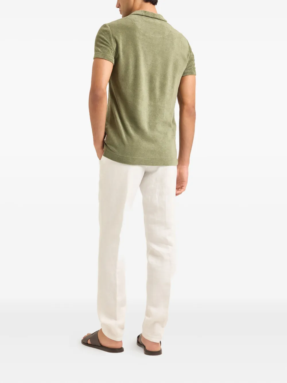 Orlebar Brown Terry Towelling T-shirt met zak Groen
