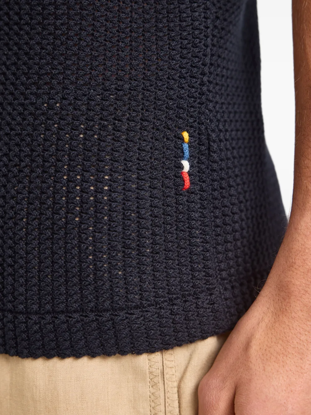 Orlebar Brown Tiernan gehaakte overhemd Blauw