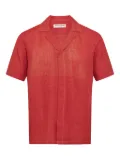 Orlebar Brown Maitan linen stitched shirt - Red