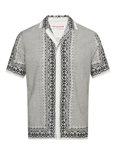 Orlebar Brown Maitan patterned linen shirt