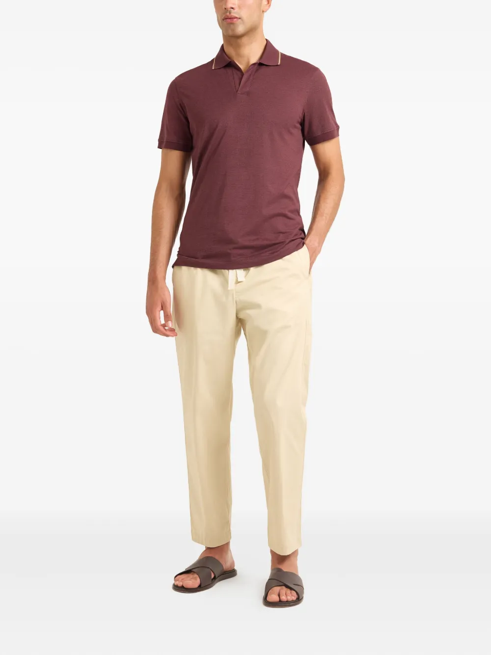 Orlebar Brown Felix Tipping poloshirt met korte mouwen - Rood