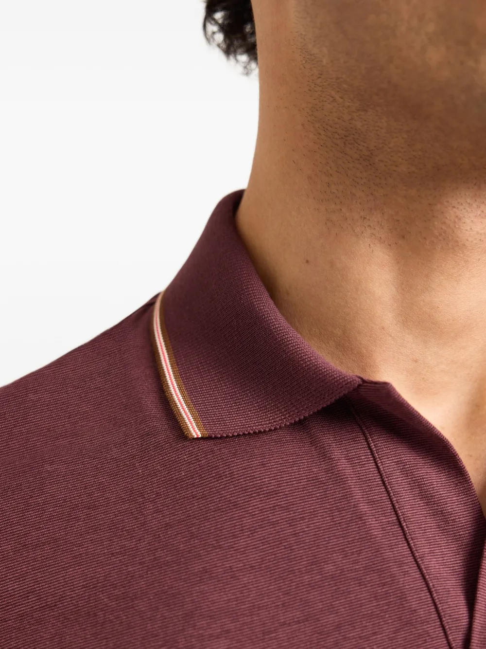Orlebar Brown Felix Tipping Short-sleeve Polo Shirt In Red