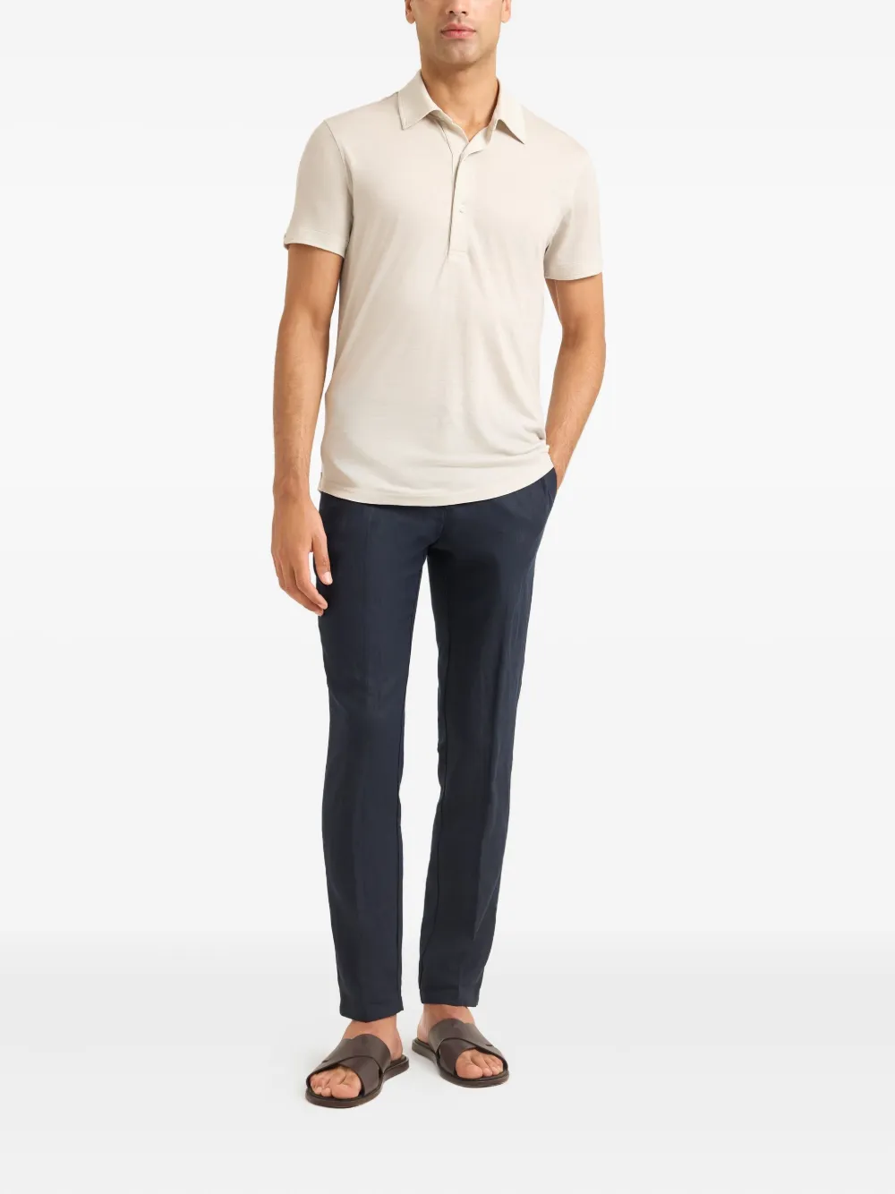 Orlebar Brown Sebastian merino polo shirt - Beige