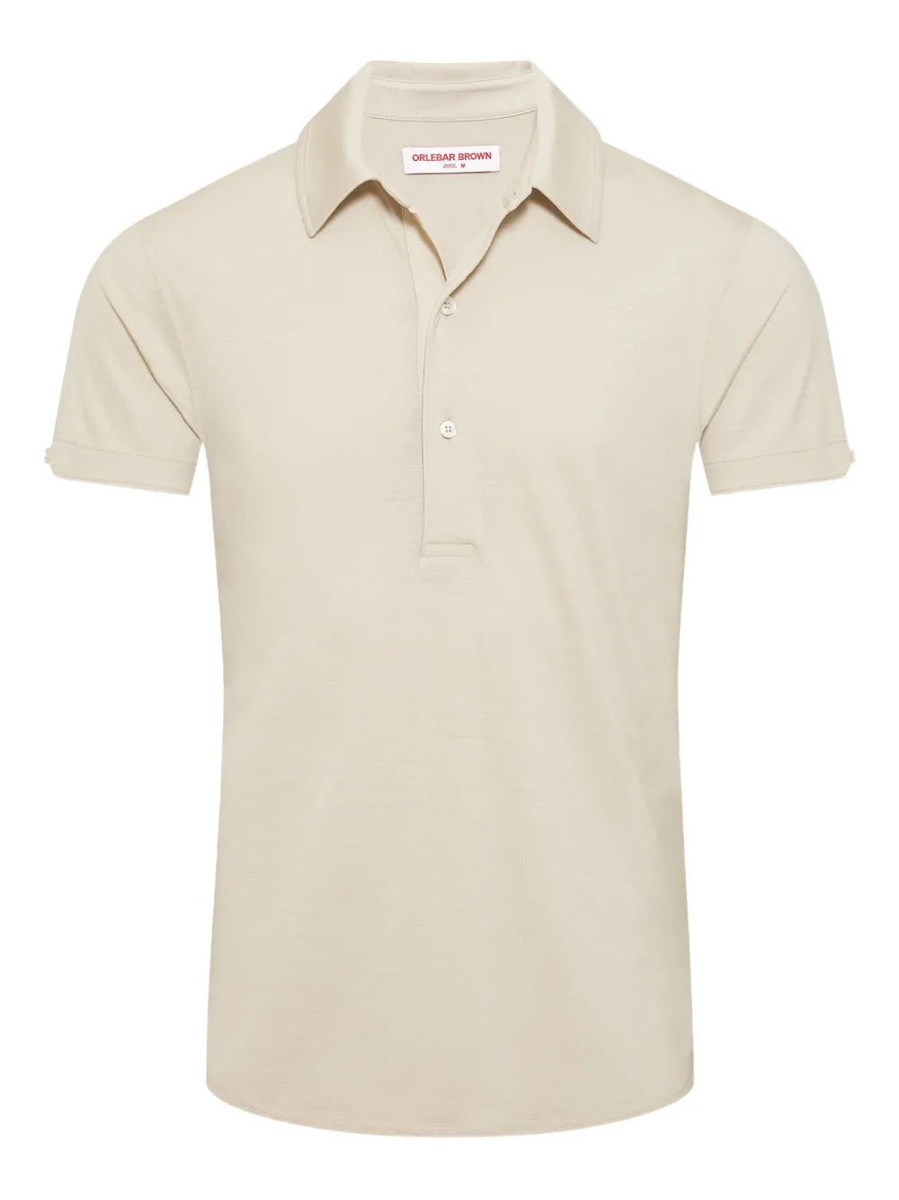 Orlebar Brown Sebastian poloshirt van merinowol Beige