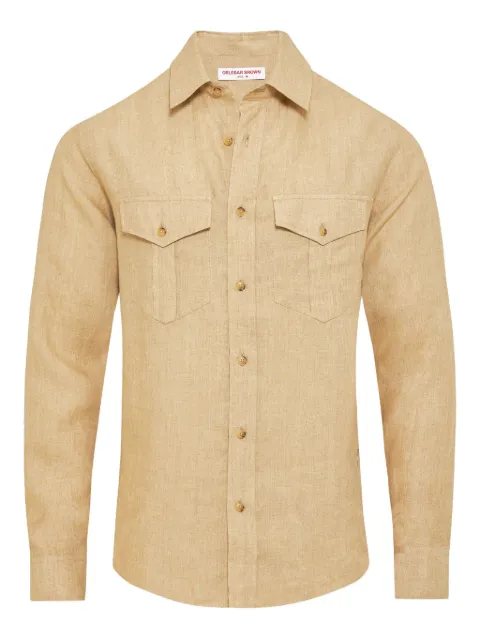 Orlebar Brown Colburn 双口袋亚麻衬衫