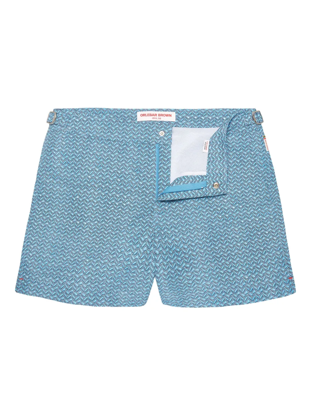 Orlebar Brown Setter Riptide zwembroek met golvenprint Blauw