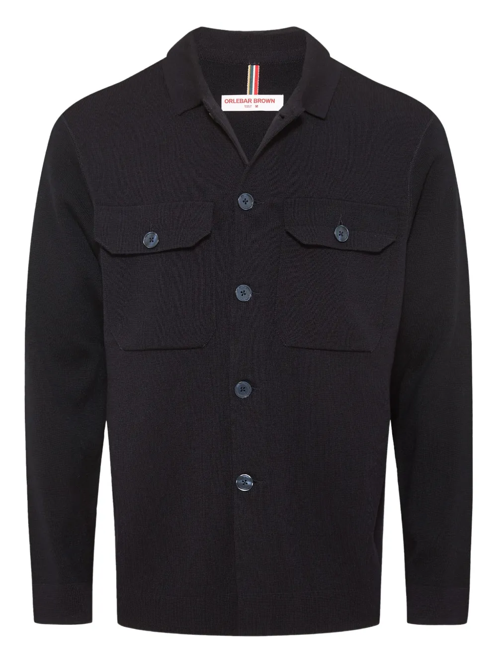 Orlebar Brown Brigg Buttoned Shirt Jacket In Black
