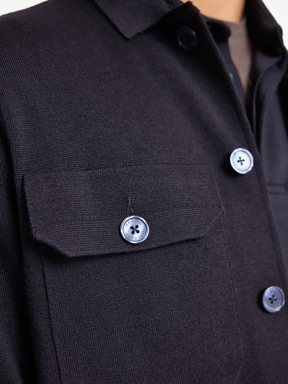 Orlebar Brown Brigg Buttoned Shirt Jacket In Black