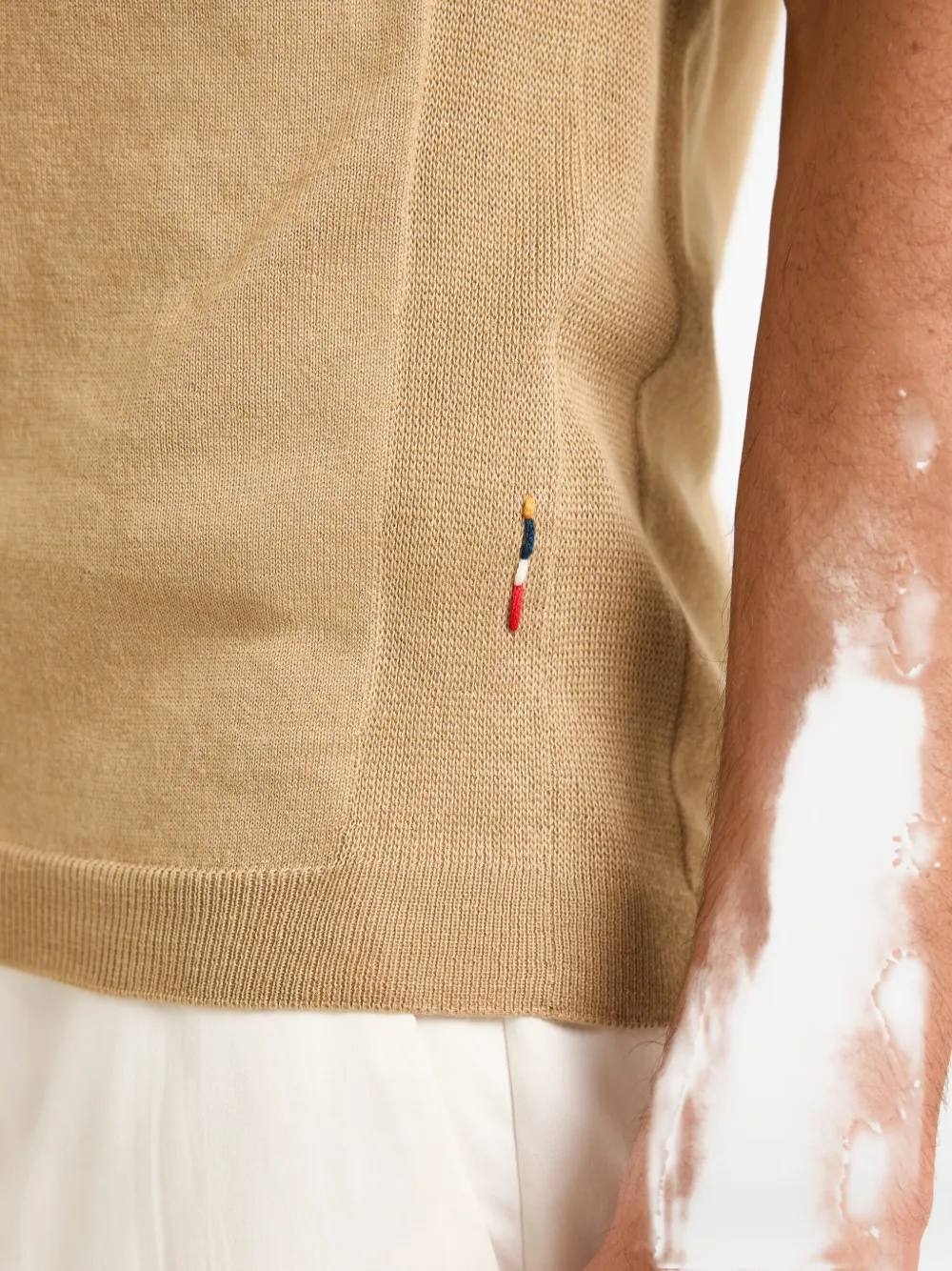 Orlebar Brown Burnham poloshirt van katoenblend Bruin