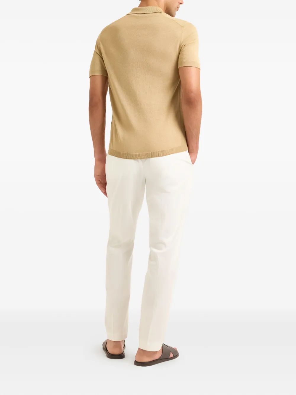 Orlebar Brown Burnham Cotton-blend Polo Shirt In Brown