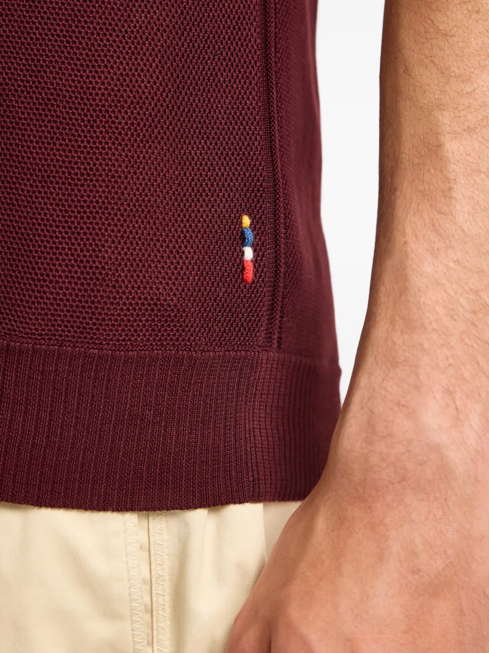 Orlebar Brown Horton poloshirt met piqué textuur Rood