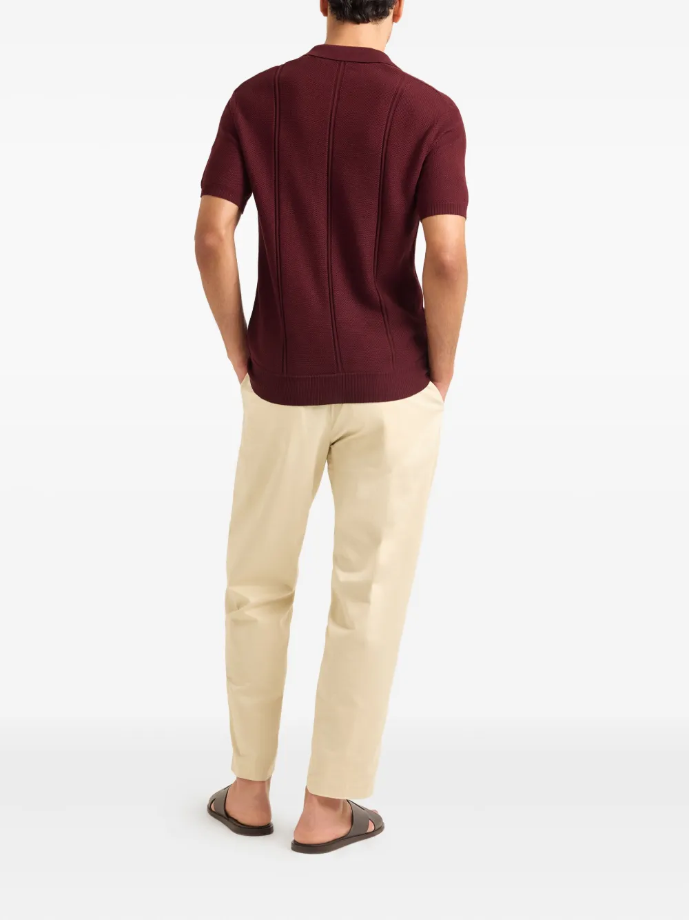 Orlebar Brown Horton poloshirt met piqué textuur Rood