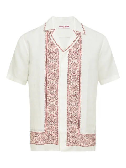 Orlebar Brown Maitan printed linen shirt
