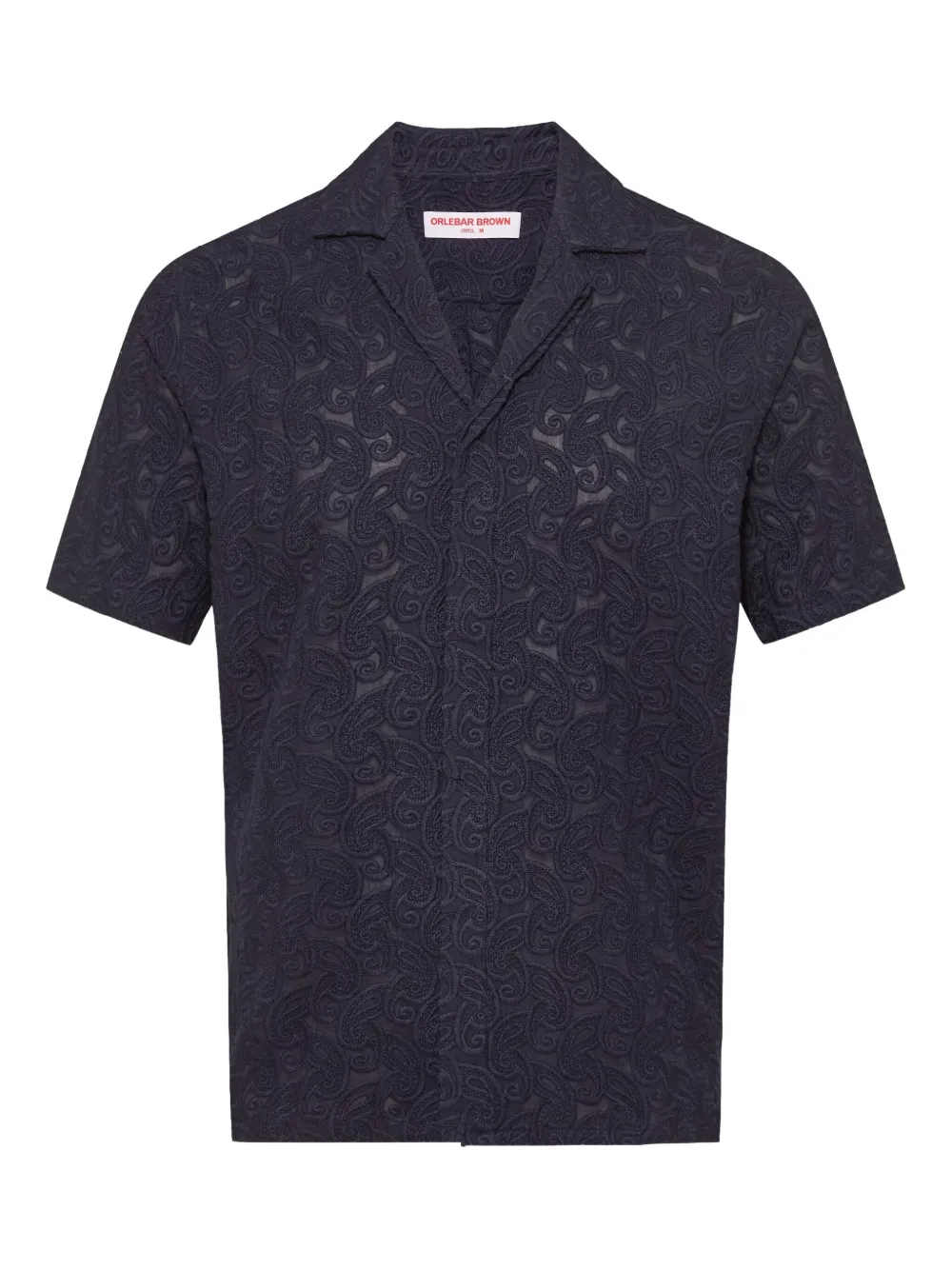 Orlebar Brown embroidered-details short-sleeve shirt | Blue | Image 1