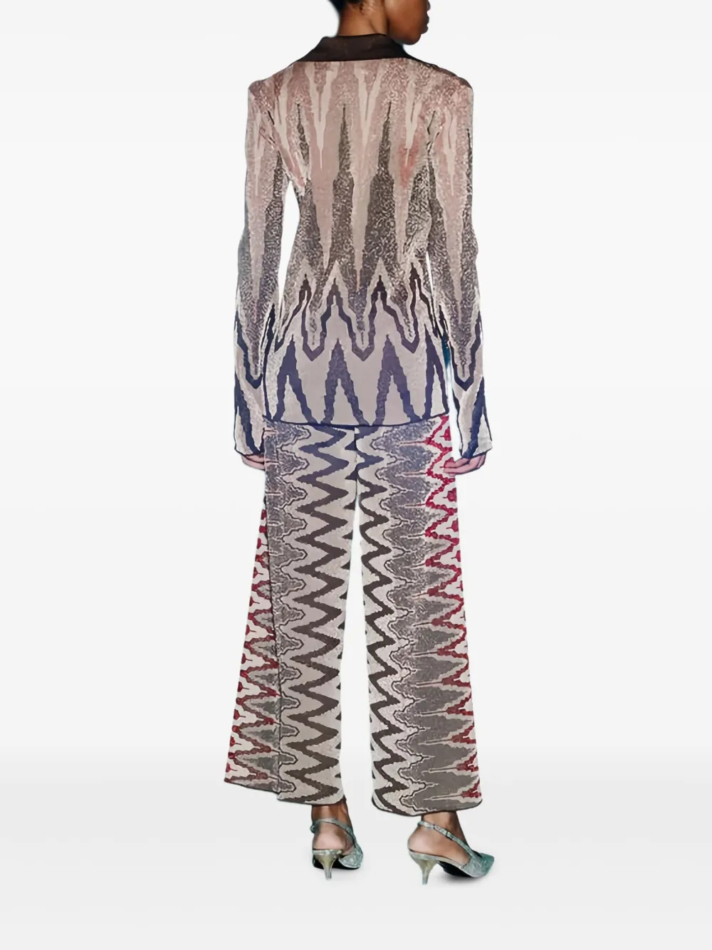  Circus Hotel Geometric-pattern Polo Jumper - Brown 